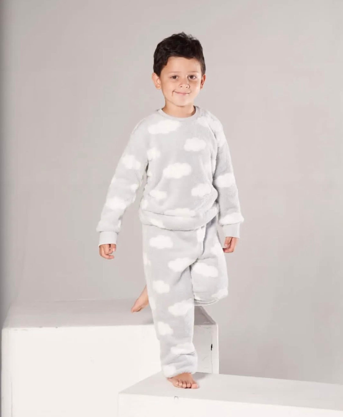 KIDS CLOUD PJ SET - GREY