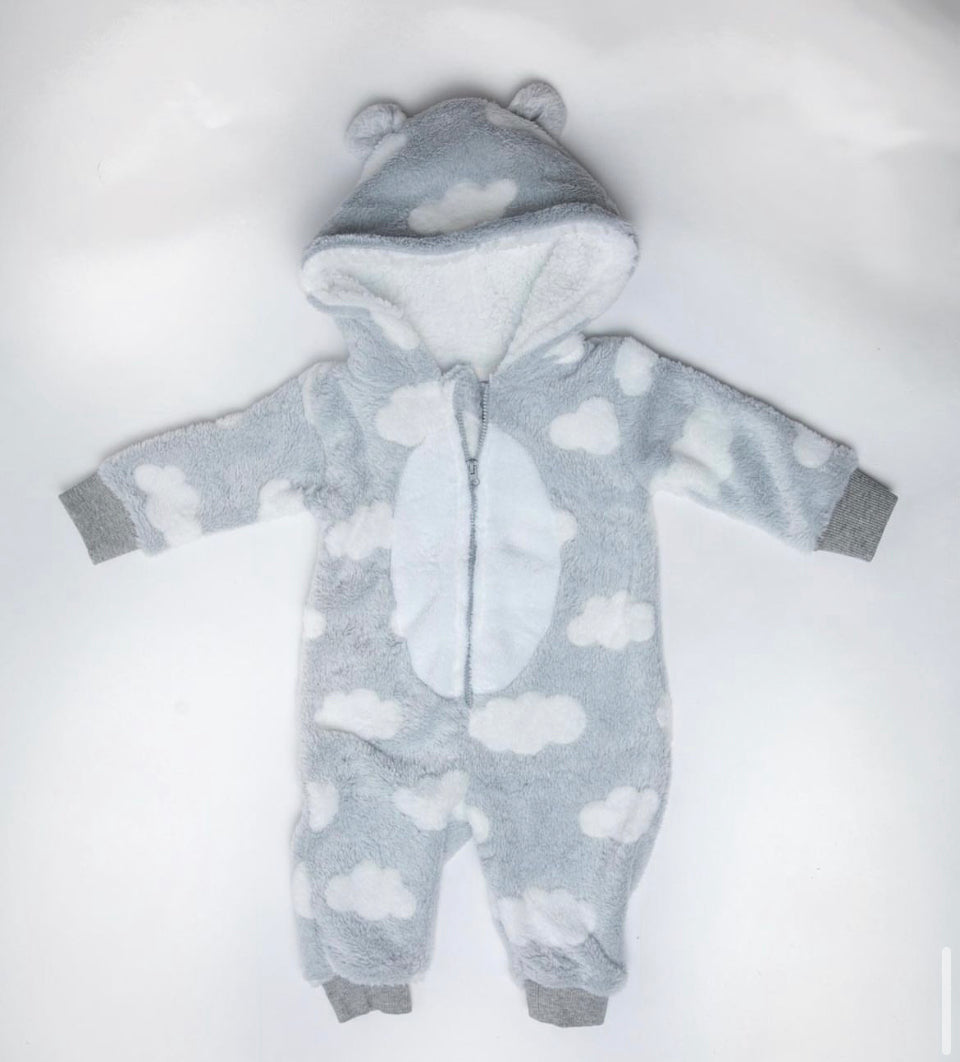 BABY CLOUD ONESIE - GREY