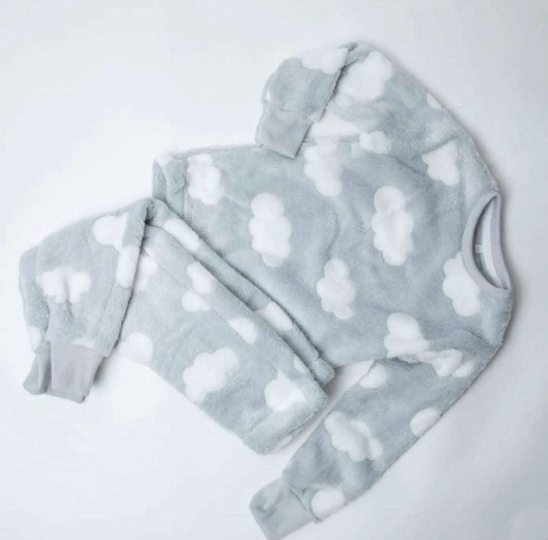 KIDS CLOUD PJ SET - GREY