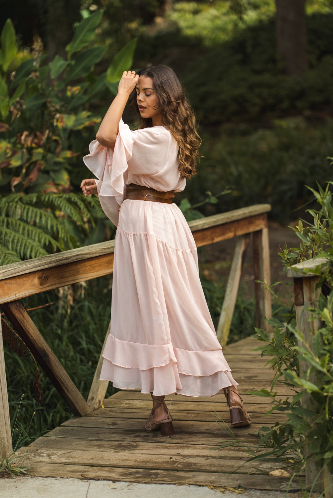 THE ALAIA DRESS IN PEACHY PINK