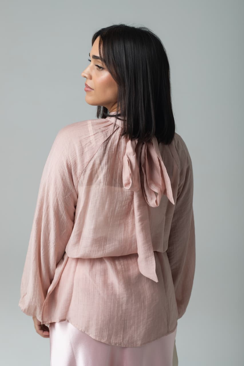 THE RIZ BLOUSE - BLUSH PINK