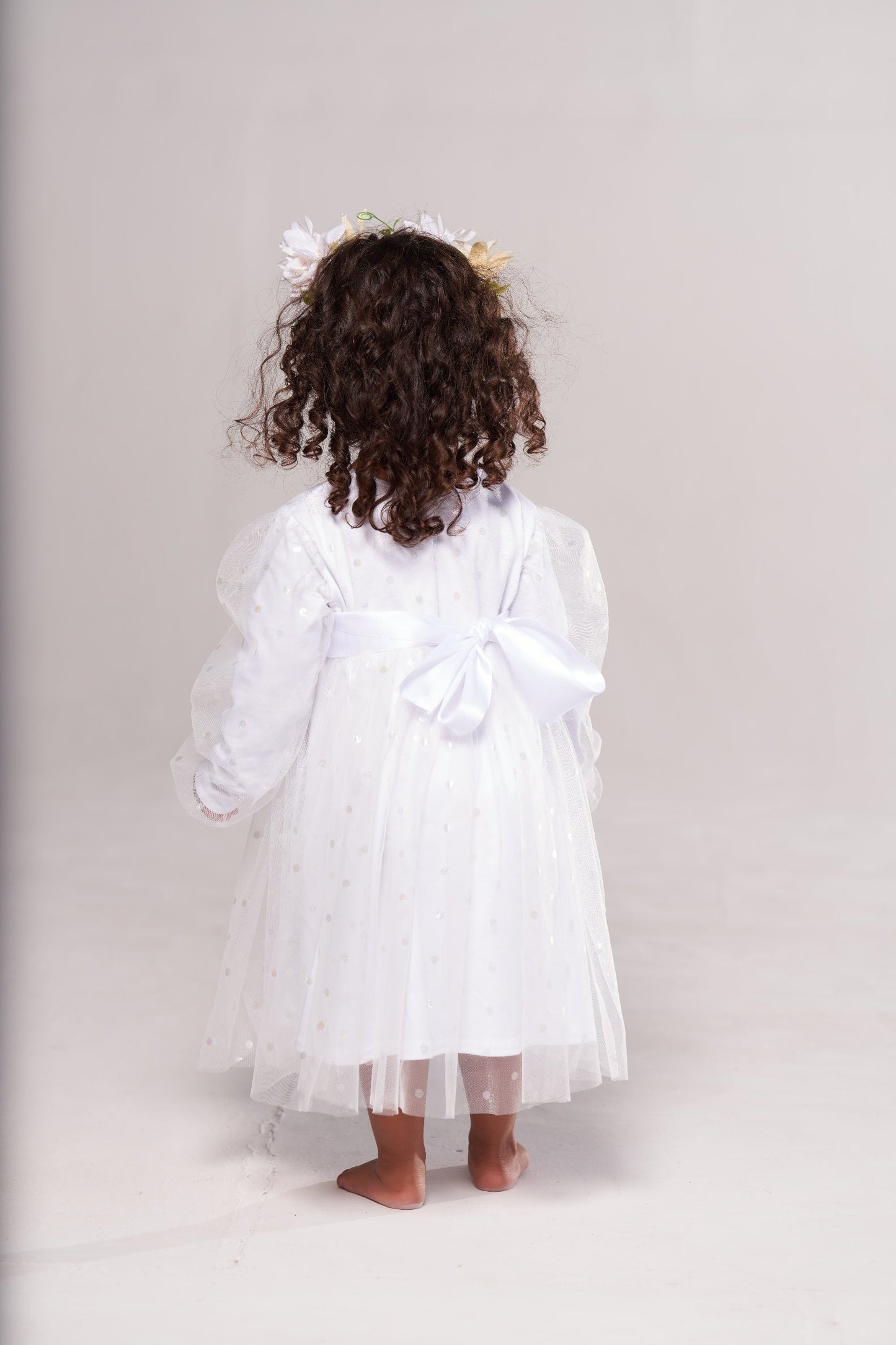 GIRLS TALIAH DRESS IN WHITE