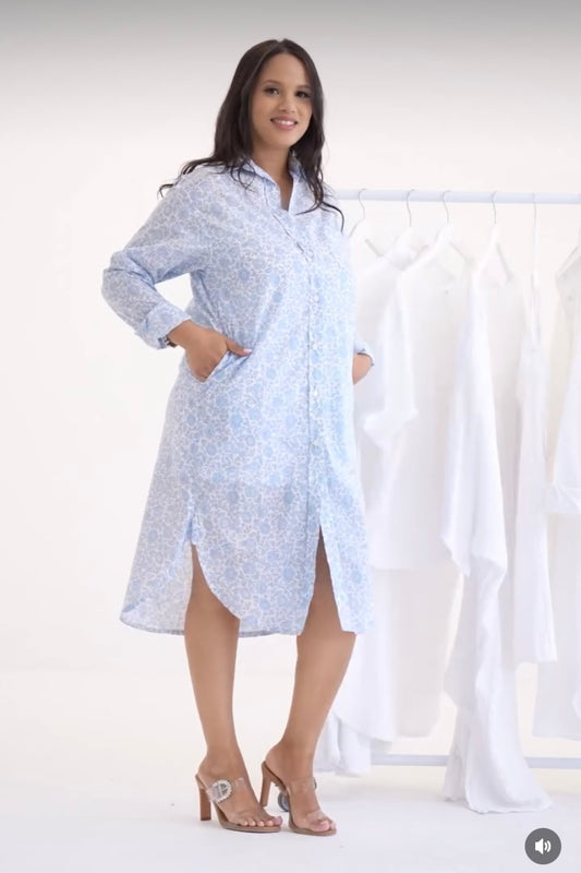 THE SHIRT DRESS - BLUE