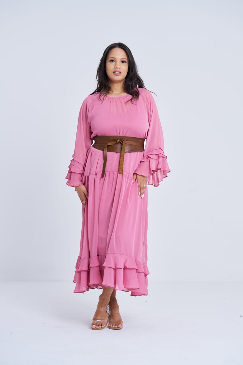 THE ALAIA DRESS IN OLD ROSE