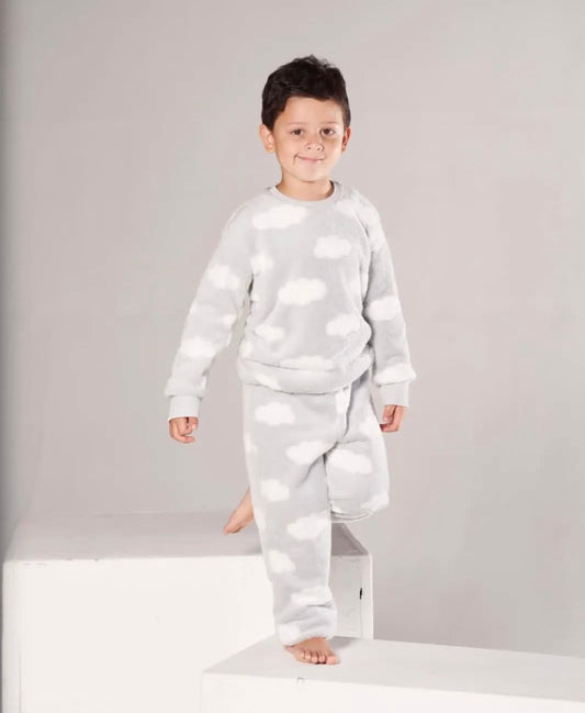 KIDS CLOUD PJ SET - GREY