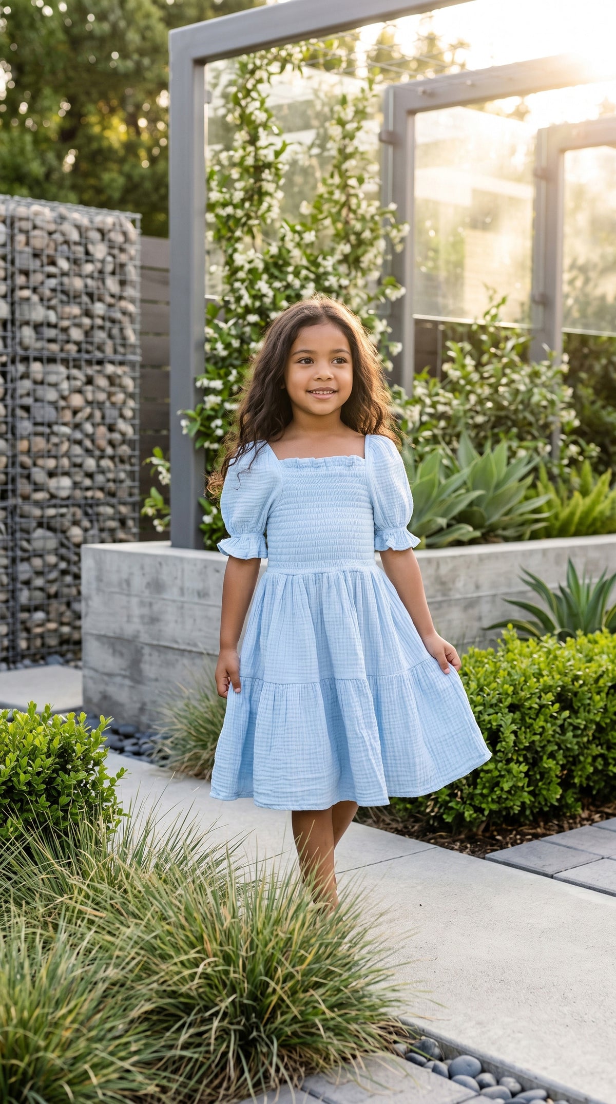 THE SIENNA DRESS - POWDER BLUE