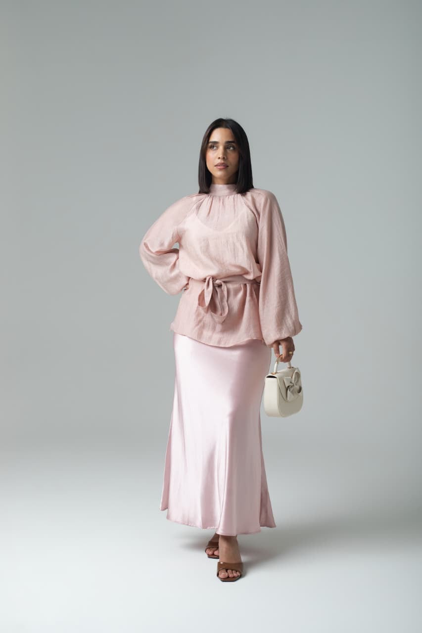 THE RIZ BLOUSE - BLUSH PINK