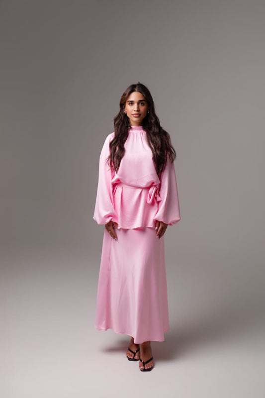 BIAS CUT SKIRT - PINK