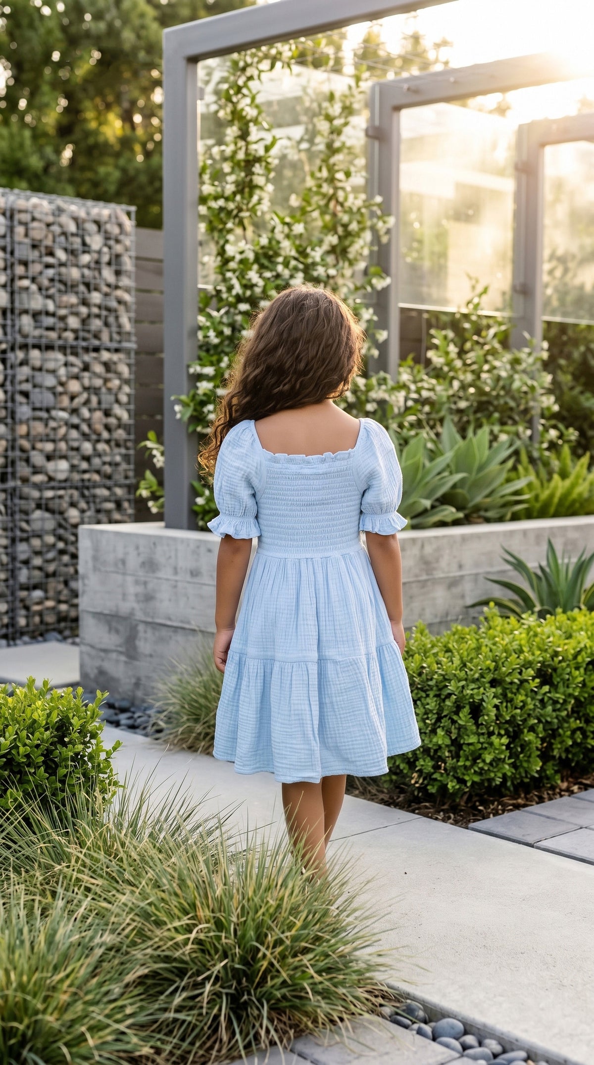 THE SIENNA DRESS - POWDER BLUE