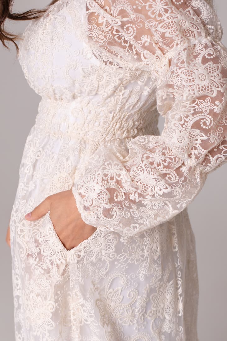 THE KHAI DRESS - CREAM LACE