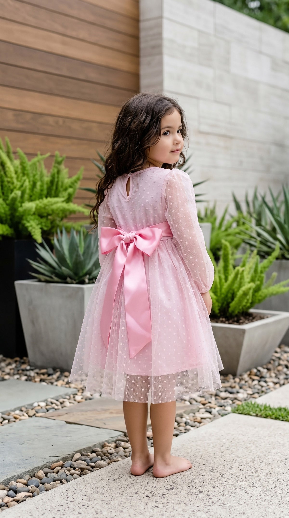 THE TALIAH DRESS - PINK DOT
