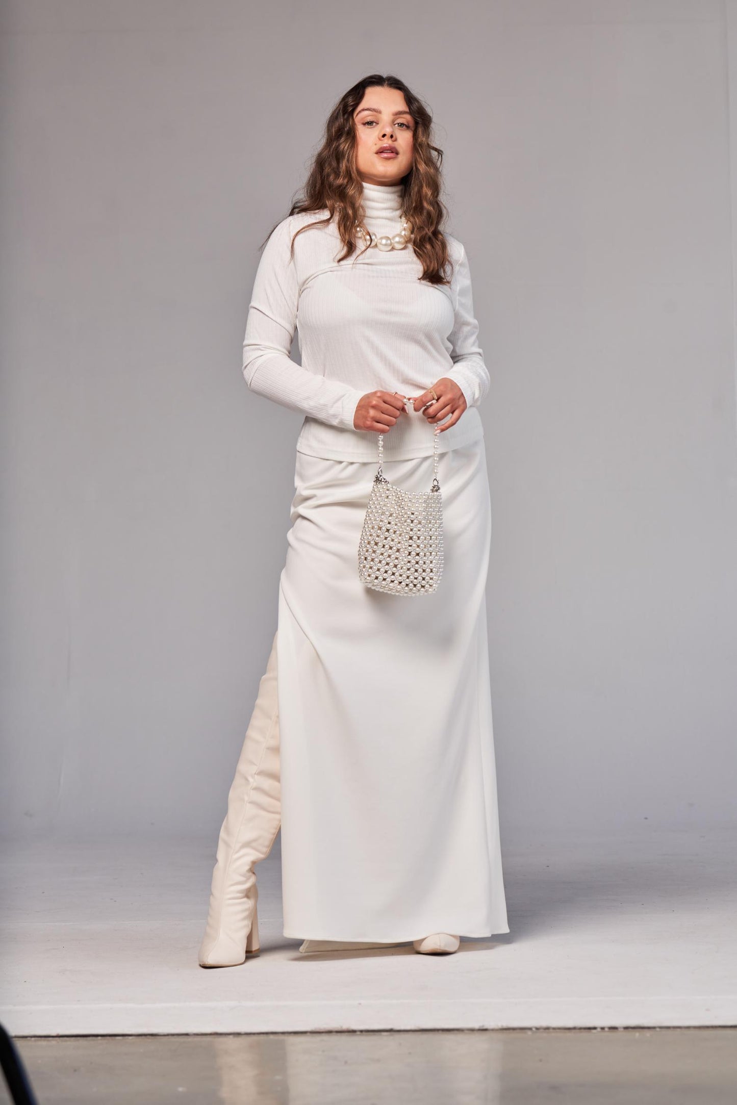 KIERA SKIRT IN SCUBA MILK