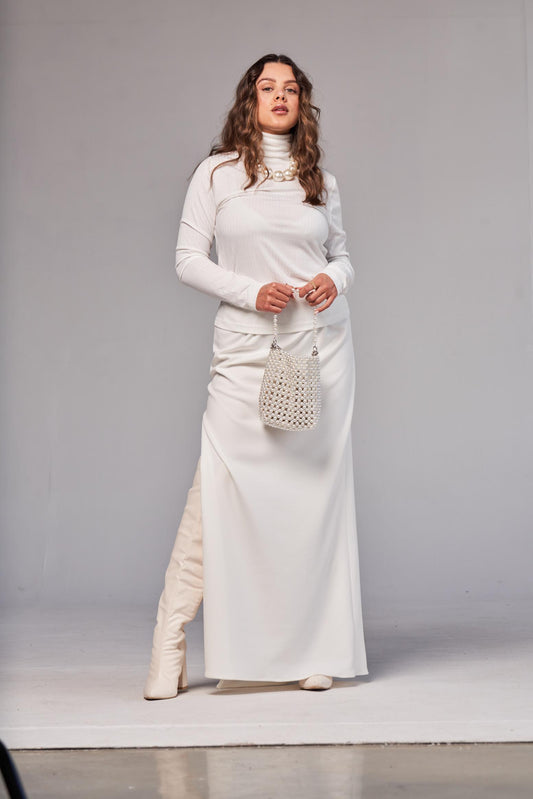 KIERA SKIRT IN SCUBA MILK