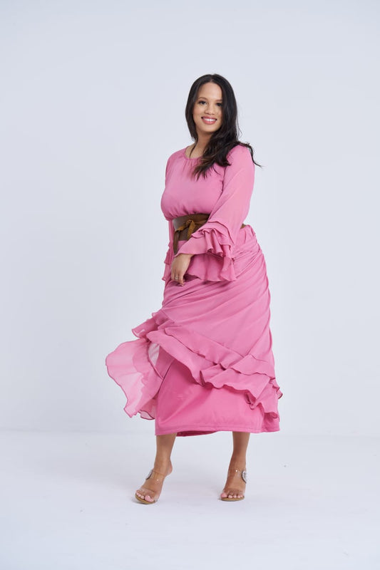 THE ALAIA DRESS IN OLD ROSE