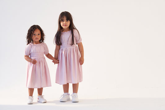 GIRLS ABBEY DRESS IN SOFT PINK